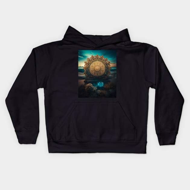 Nature's Symphony: Immerse Yourself in the Inspired by Nature Mandala Series Kids Hoodie by Rolling Reality